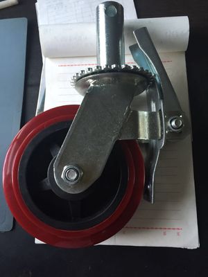 Esnek ayarlanabilir PVC Kauçuk PA malzeme rulmanı 350-420 kg tekerlek caster Tedarikçi