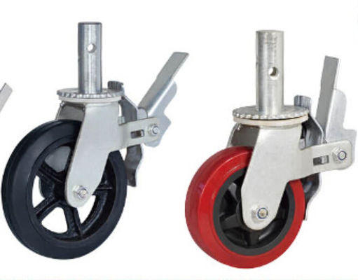 Esnek ayarlanabilir PVC Kauçuk PA malzeme rulmanı 350-420 kg tekerlek caster Tedarikçi